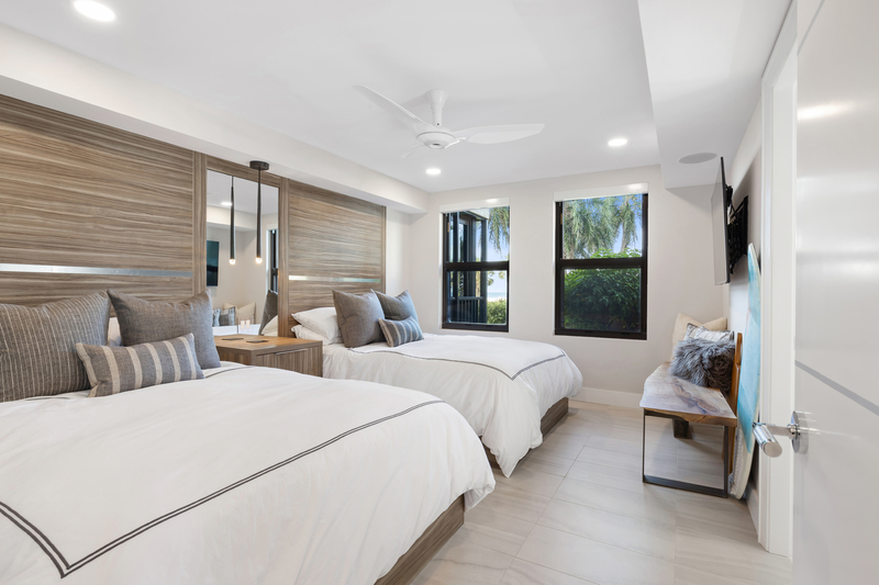 Boys and guest bedroom with custom built-ins